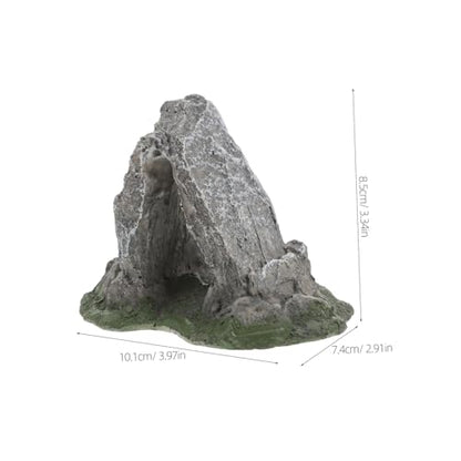 BESPORTBLE Aquarium Decoration Resin Reptile Hide Cave Unique Natural for Turtle Snake Habitat Terrarium Fish Tank Accessory Easy to Clean Maintain Aesthetic Appeal