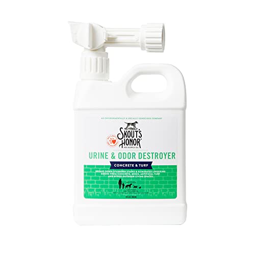 SKOUT'S HONOR Outdoor Pet Urine and Odor Destroyer, 32 oz | Professional-Strength Outdoor Pet Urine Odor Eliminator for Concrete, Turf, Pavers and Patios, Professional-Strength - size: 32 oz
