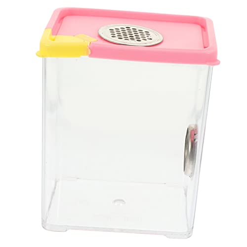 BESPORTBLE 2pcs Transparent Feeding Box Frog Tank Reptile Habitat Spider Enclosure Reptile Transport Cage Small Terrarium Lizard Tank Reptile Enclosure Frog Habitat Animal Tarantula Acrylic