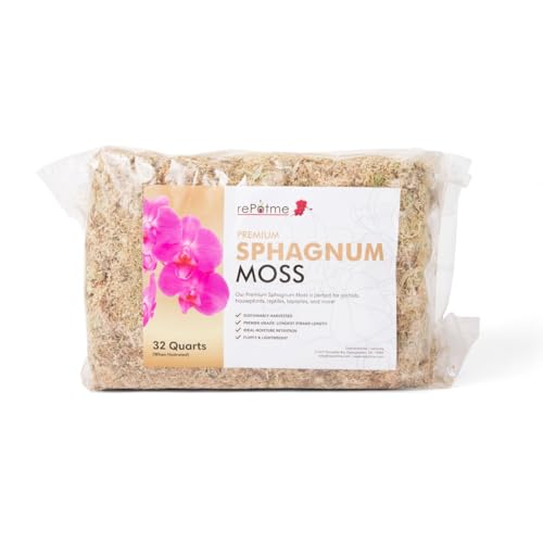 Premium Organic Sphagnum Moss, Orchid Moss - 32 Quarts (When Hydrated) - style: 32 Quarts