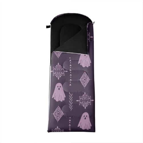 Erosebridal Sugar Skull Southwestern Aztec Western Sleeping Bag for Kids Camping Blanket for Hiking Travel Hunting Sleep Bag - color: Black Purple 16