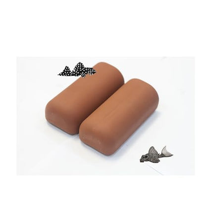 2 pc Oval-Shaped Fish cave,Hide Away Caves for Plecos, (Dark Red-Size M)