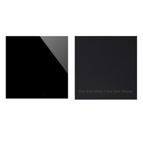 Black Acrylic Board for Aquarium Divider Fish Tank Partition Background Panel One Side Matte One Side Glossy Opaque Sheet,Thickness 3mm,500x500mm - color: Thickness 3mm, size: 500x500mm