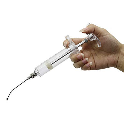 PONLEE Bird Feeding Syringe Manual Feeding Rearing Gavage Curved Needle Medication Tube 20ML - size: 20ML