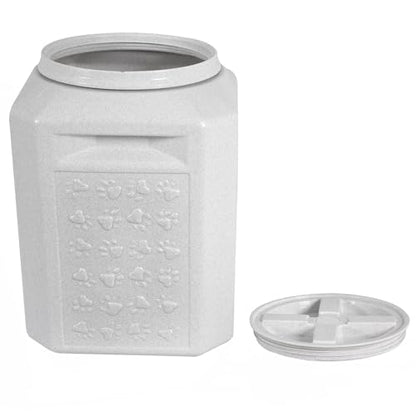 Vittles Vault Traditional Pet Food Storage Container For Dog Kibbles/Bird Seed/Oatmeal/Rice/Flour/Cereal, BPA Free Plastic, Sealed Airtight For Cat Food, Up To 35 lb, Made in USA, With Scoop, Gray - size: 35 Pounds