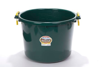 Little Giant® Plastic Muck Tub | Durable & Versatile Utility Bucket with Handles | Muck Bucket | Durable Handles | 70 Quart | Green - color: Green, size: 70 quart