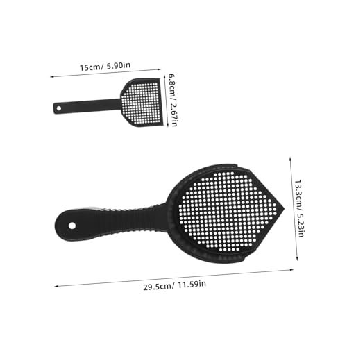 Kisangel 2Pcs Cat Litter Scoop Set with Ergonomic Grip Durable Plastic for Easy Sifting of Cat Waste and Reptile Comfortable Cleaning Tool for Litter Box Maintenance
