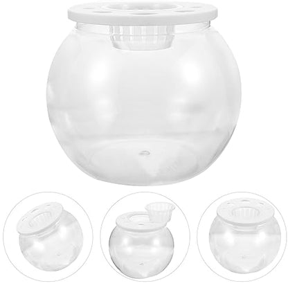 Toddmomy Fish Bowl Plastic Tabletop Fish Tank for Shrimp Reptiles Easy Maintenance Aquarium for Home Office Decorative Use Fall Resistant Design
