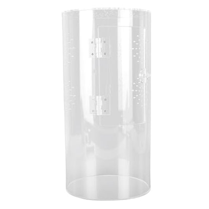 Tall Arboreal Tarantula Enclosure, Acrylic Reptile Terrarium with Front Opening Door for Jumping Spiders Lizards Snails, 6 x 6 x 12in 360 Visibility Secure Latch