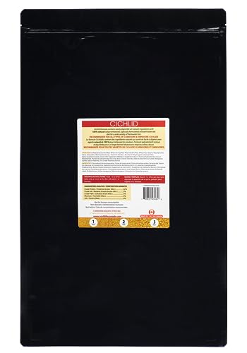 Northfin Cichlid Fish Food, Slow-Sinking Pellets, 2mm, 2.5kg | Cichlid Formula; slow-sinking pellets for carnivorous & omnivorous cichlids; whole Antarctic krill meal; crafted in Canada - size: Net Wt: 2.5kg, style: 2mm