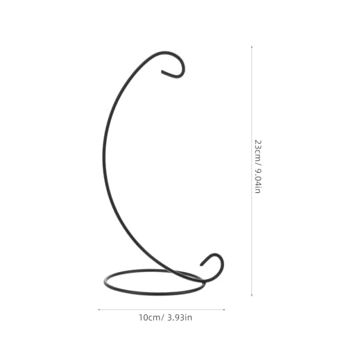 VORCOOL Spiral Ornament Display Stand Iron Hanging Stand Rack Holder for Hanging Glass Globe Air Plant Terrarium Witch Ball Christmas Ornament and Home Wedding Decoration (Black, 23X10X10CM)