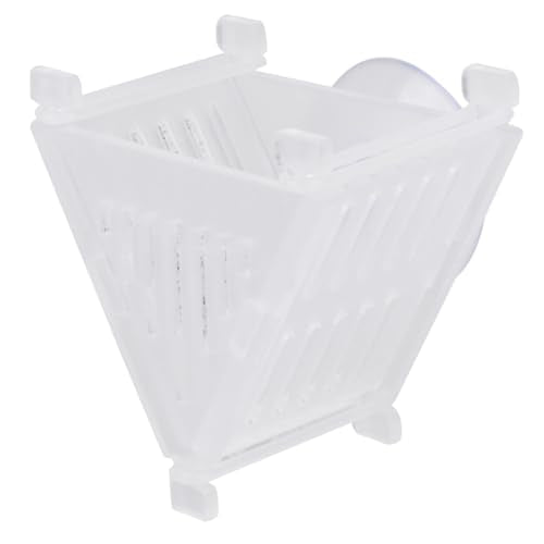 Alipis Acrylic Red Feeding Cup Automatic Aquarium Fish Feeder Worm Feeder Dish for Shrimp and Fish Tank Feeding