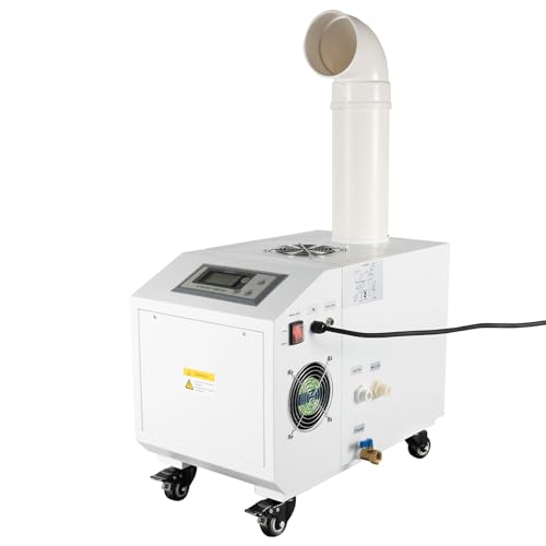 Ultrasonic Industrial Humidifier, 3kg/H Commercial Air Humidifier Sprayer Agricultural Automatic Mist Cooling Whole House Machine, 10L Large Volume for Warehouse Greenhouse Garden Industrial