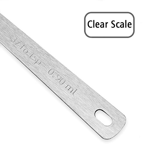 1PCS 3/16tsp(0.9ml) Tiny Measuring Spoon, Small Teaspoon for Tiny Amounts | High Precision, Food-Grade Stainless Steel, ‌Rust-Free, Dishwasher-Safe, Easy-Read Markings, Multi-Purpose, Sturdy & Durable - size: 3/16tsp|1/16tbsp|0.9ml