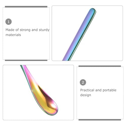 POPETPOP Pet Feeding Spoon Small Reptile Enclosure Tool Lizard Food Scoop Stainless Steel Lightweight and Portable - color: As Shown 2