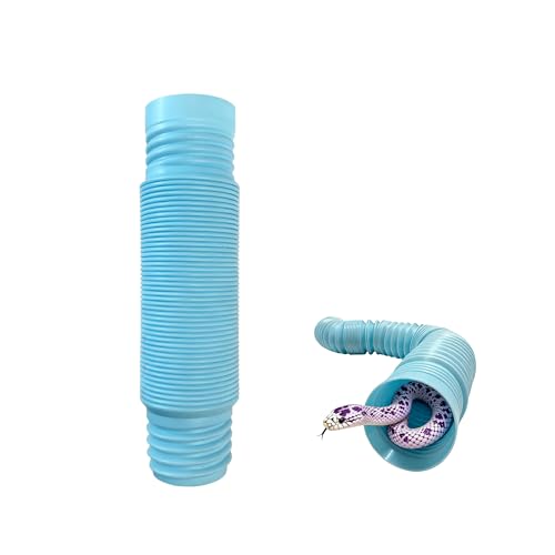 Snake Enrichment Tunnel & Hide: Bendable Reptile Crawl Tube for Juvenile Snakes & Small Pets (Ball Python, Corn Snake)