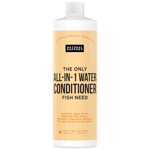 Natural Rapport Aquarium Water Conditioner, All-in-1 Dechlorinator, 16 oz | 11-ingredient all-in-1, treats 960 gal - Removes ammonia, chlorine & metals - For fresh & saltwater tanks - size: 16 oz
