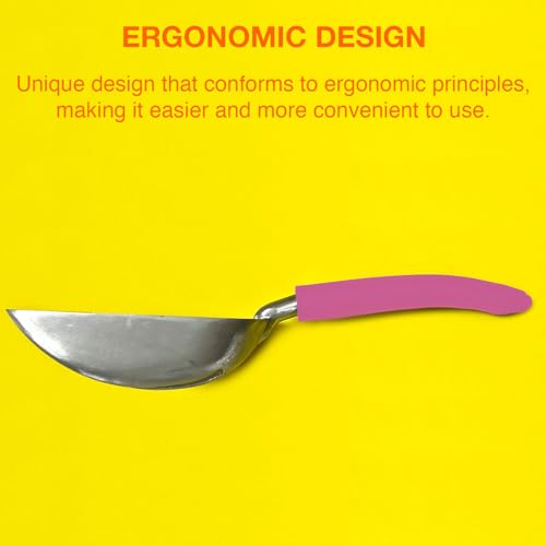 Cat Litter Scoop, Kitty Metal Scooper, Aluminum Alloy Sifter, Kitten Pooper Lifter, Deep Shovel, Long Handle, Poop Sifting, Durable, Heavy Duty, for Litter Box - color: Polished Aluminum-Pink Handle, size: Small
