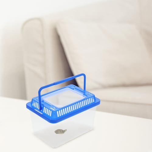 8pcs Reptile Breeding Terrarium Boxes with Handle, Sturdy Plastic Turtle Carrier and Lizard Hatching Container for Home and Travel Use