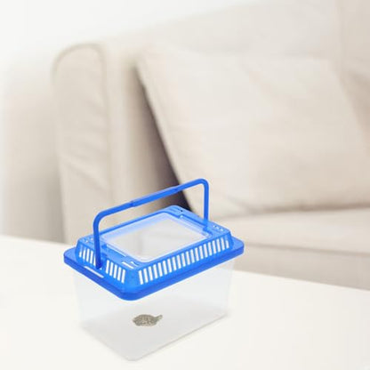 8pcs Reptile Breeding Terrarium Boxes with Handle, Sturdy Plastic Turtle Carrier and Lizard Hatching Container for Home and Travel Use