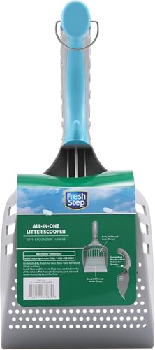 Fresh Step All-in-One Cat Litter Scoop with Ergonomic Handle, 2-Pack | Deep shovel design, ergonomic handle grip, Kitty Litter Scooper for fast and easy daily scooping - size: One Size - 2 Count, style: All in One Litter Scoop