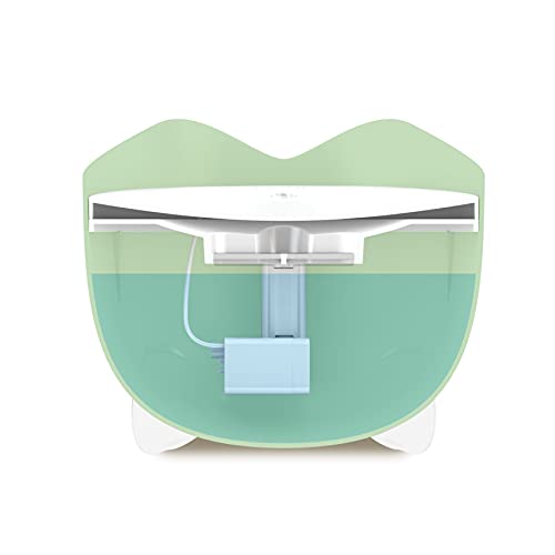 Catit PIXI Drinking Fountain, Green | Cat Water Fountain with Triple Filter and Ergonomic Drinking Options - color: Green, size: 2.2 LBS (Single)