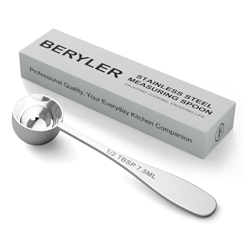1PCS 1/2TBSP(7.5ML) Measuring Spoon, 18/8(304) Stainless Steel Tablespoon | Precise, Food-Grade, ‌Rust-Free, Sturdy & Durable, Dishwasher-Safe - size: 1/2 tbsp | 1.5 tsp | 7.5 ml | 1/4 oz
