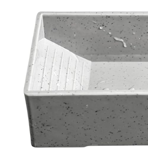 Tortoise Soaking Tray Non-Slip Bathing Pool | Reptile Food Water Bowl for Geckos Snakes Pets Habitat Aquarium Terrarium Outdoor