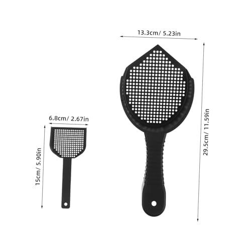 Kisangel 2Pcs Cat Litter Scoop Set with Ergonomic Grip Durable Plastic for Easy Sifting of Cat Waste and Reptile Comfortable Cleaning Tool for Litter Box Maintenance