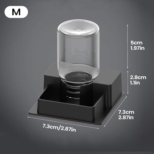 Bearded Dragon Water Bowl, Self Dispensing Fountain for Terrarium with Constant Supply, Reservoir Basin Unit, Home Garden Yard Outdoor Habitat Decor for Chameleon Iguana Frog Medium - size: M1