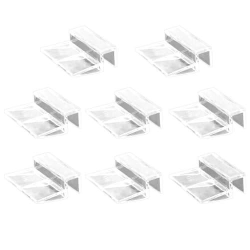 Aquarium Glass Cover Clips 10mm 8Pcs Universal Clear Acrylic for Fish Tank | Clear acrylic lid clips for 10mm glass cover. Universal for fish tanks and aquarium,Easy install, rustproof, durable.
