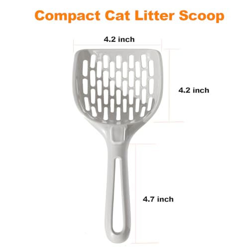 Cat Litter Scoop, Litter Scoop with Wide Slats, Litter Sifter Scoop with Hollow Grid for Pine Pellets, Easy Sifting, ABS Plastic Litter Scoop for Cats