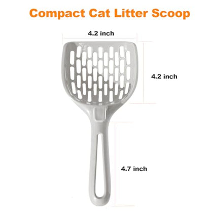 Cat Litter Scoop, Litter Scoop with Wide Slats, Litter Sifter Scoop with Hollow Grid for Pine Pellets, Easy Sifting, ABS Plastic Litter Scoop for Cats
