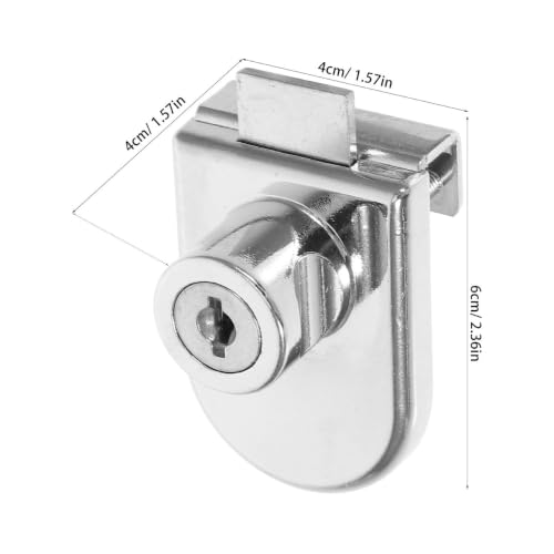 Cabilock Sliding Glass Door Lock for Display Cases, Keyed Showcase Lock | No-Drill Edge Mount, Zinc Alloy Construction