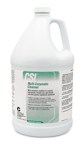 CSI Central Solutions Multi Enzymatic Cleanser - Hospital Grade Medical Instrument Cleaner for Presoak and Manual Processing, 1 Gal - Morning Mist - style: Morning Mist