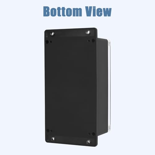 Project Box IP65 Waterproof ABS Plastic Electrical Junction Box with Clear Cover Enclosure with Fixed Ear, Black 7.8"x 4.7"x 2.9"(200x120x75mm)(Pack of 1) - color: 1 pack, size: 7.8"x 4.7"x 2.9"