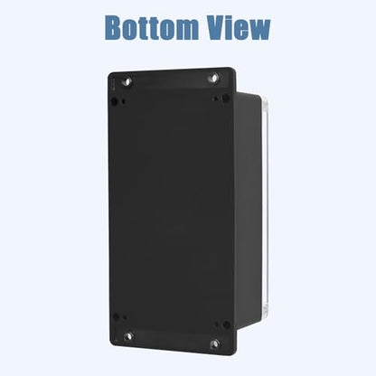 Project Box IP65 Waterproof ABS Plastic Electrical Junction Box with Clear Cover Enclosure with Fixed Ear, Black 7.8"x 4.7"x 2.9"(200x120x75mm)(Pack of 1) - color: 1 pack, size: 7.8"x 4.7"x 2.9"