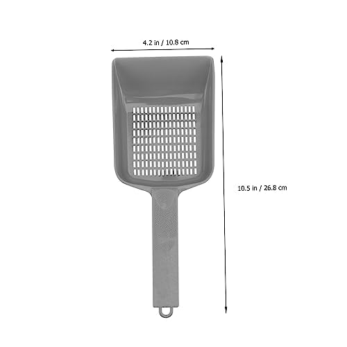 Hemoton 2pcs Reptile Sand Sifter Shovel Durable Litter Cleaner with Ergonomic Handle for Easy Excrement Cleaning Terrariums Black Gray