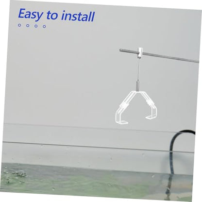 Abaodam 2pcs Aquarium Lamp Hanger Clip Stable Support for Fish Tank Reptile Terrarium Secure Fixation Light Holder Quick Attachment Precision