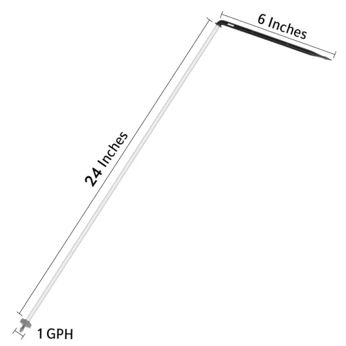 Netafim Automatic Irrigation Dripper Stake Assembly, 1 GPH, Bundle of 25 (24 Inches) - size: 24 Inches