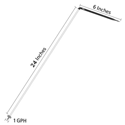 Netafim Automatic Irrigation Dripper Stake Assembly, 1 GPH, Bundle of 25 (24 Inches) - size: 24 Inches
