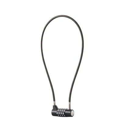 Combination Lock Cable Lock with 4 Digits Cabinet Lock with 9" Durable Cable Ideal for lockers, Gym, gate, Fence, Toolbox, case, hasp Storage and Outdoor（47.6） (9") - size: 9" Black