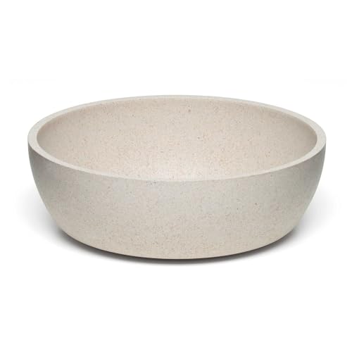 Loving Pets - Dolce Bamboo - Eco-Friendly Pet Bowls & Dishes for Dog, Cats, Puppy Food and Water Bowl -Sustainable and Dishwasher Safe, Made with Real Bamboo (Medium, Oat-Beige) - color: Oat Beige, size: Medium Bowl