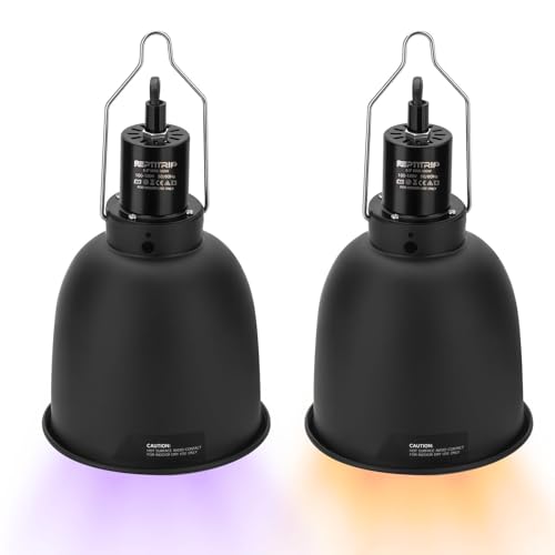 Reptile Light Fixture 5.5", Reptile Heat Lamp Max 100W, Reptile Tank Lighting Fixtures, Fixture for UVB Reptile Light, Reptile Tank Accessories 2 Packs E26 - size: 5.5-INCH