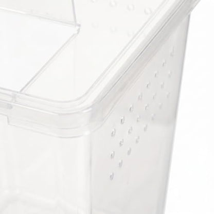 COHEALI 4pcs Transparent Reptile Feeding Boxes with Optimized Ventilation Portable Small Enclosure and Cricket Keeper Cage Versatile Habitat for Gecko Frog Scorpion Easy- Pet Containers