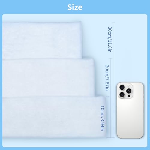 Aquarium Filter Floss Fish Tank Filter Media Aquarium Filter Pad for Fish Tank, Ponds,Garden, Saltwater,Fershwater,Plant, Trutle(39.37x3.94in White)