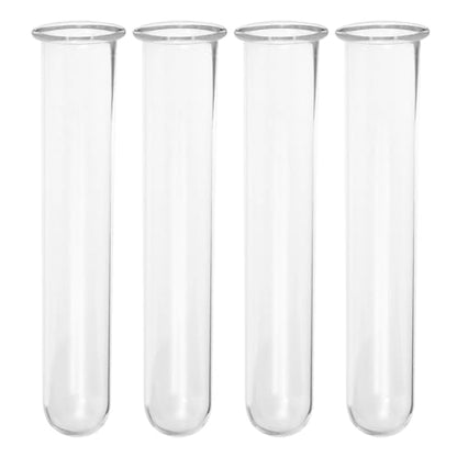 4-Pack Glass Test Tube Vases for Plant Propagation Hydroponic Planter Tubes Indoor Flower Display Terrarium Plant Holders 4.33In