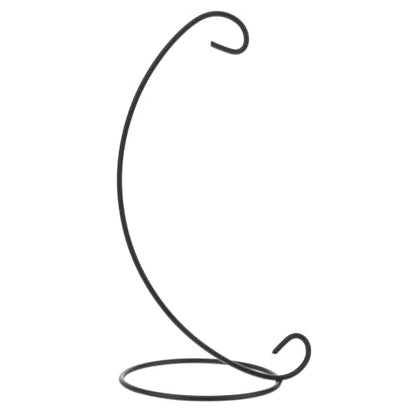 VORCOOL Spiral Ornament Display Stand Iron Hanging Stand Rack Holder for Hanging Glass Globe Air Plant Terrarium Witch Ball Christmas Ornament and Home Wedding Decoration (Black, 23X10X10CM)