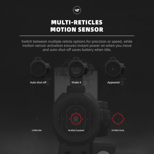 Vector Optics Scrapper Multi-Reticle Red Dot Sight & 3X Magnifier Combo Set | 2 MOA DOT & 34 MOA Circle | with 1-piece Flip-to-Side Picatinny Mount for Both LH & RH, 2.26 Inch Center Height, IP67 - size: 1x25 mm