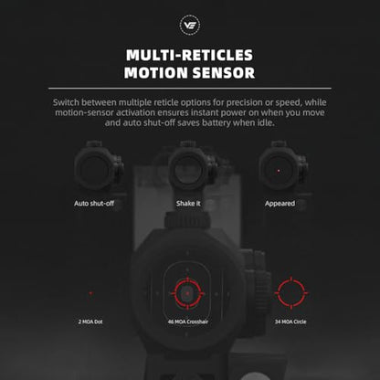 Vector Optics Scrapper Multi-Reticle Red Dot Sight & 3X Magnifier Combo Set | 2 MOA DOT & 34 MOA Circle | with 1-piece Flip-to-Side Picatinny Mount for Both LH & RH, 2.26 Inch Center Height, IP67 - size: 1x29 mm